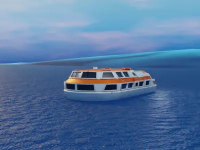 Tender Lifeboat   Low-Poly 3D Model Low-poly 3D model