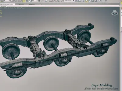 Train Bogie Low-poly 3D model purchase