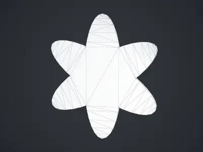 Atomic Badge Low-poly 3D model