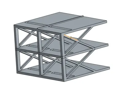 1-64 Hot Wheels Stand for 8 Cars - Unique and Easy to Print 3D print model purchase