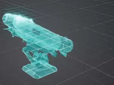 futuristic rocket launcher 3d model 3D model