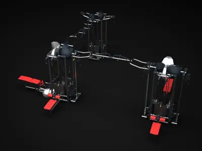 Multistation Fitness Cable Machine 3D model order