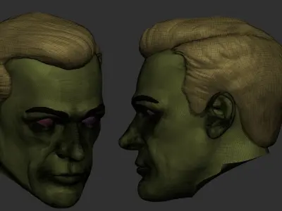 Sean Connery 007 Head sculpt for 3d printing 3D print model