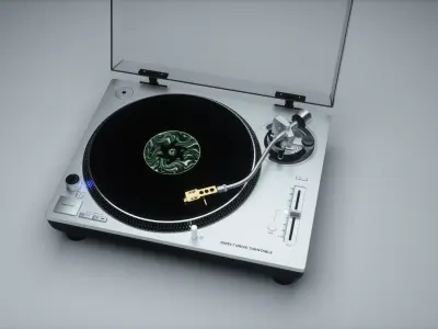Technics Turntable Vinyl Record Player 3D model purchase