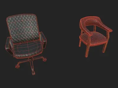 Chairs Prop Pack Low-poly 3D model