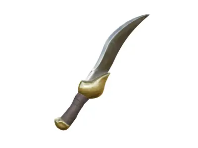 Dagger - PBR ready blender file Low-poly 3D model