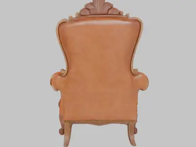 Brown Throne Seat 3D Model Low-poly 3D model