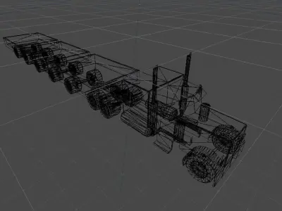Industrial Long Truck 3 3D model