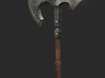 One handed Axe Low-poly 3D model