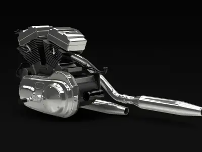 Motorcycle Evo Engine 3D model