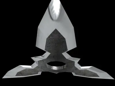shuriken metal sword Low-poly 3D model