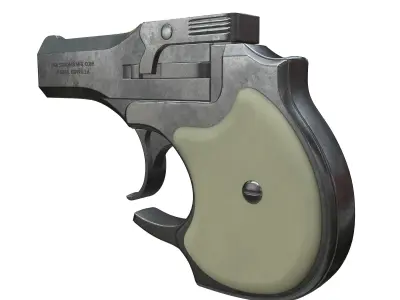 High Standard Derringer Lowpoly Low-poly 3D model