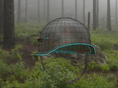 WWI helmet lowpoly Low-poly 3D model
