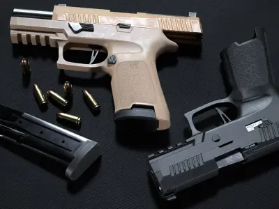 Compact Pistol 3D model