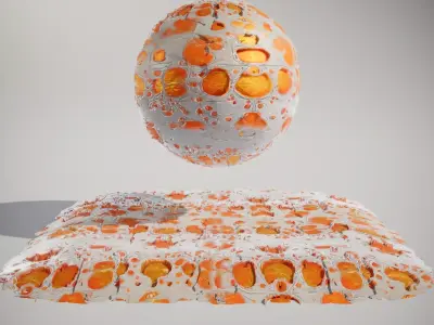 HQ PBR Textures Set Lava Core Metal Texture