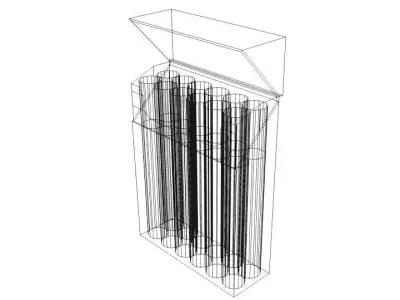 Cigarette box of cigarettes 3D model