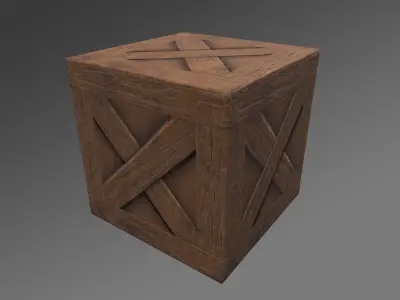 Wood Box Free low-poly 3D model purchase