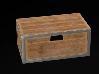 Cannon Ball Crate Low-poly 3D model