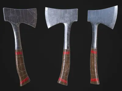 Modern Axe 06 Low-poly 3D model