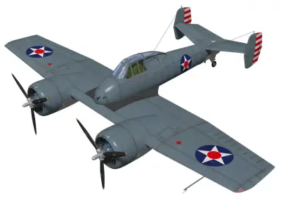 Grumman XF5F Skyrocket 3D model purchase