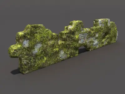 English Castle Ruin 6 Low-poly 3D model