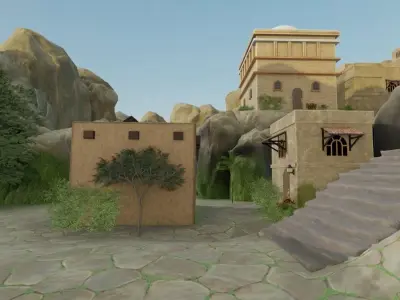 Hillside Village 3D model purchase
