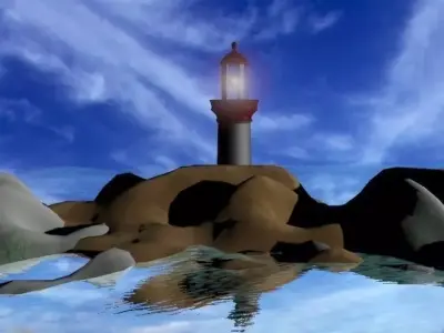 light house Low-poly 3D model