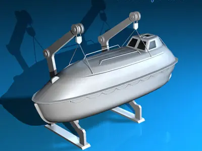 Life boat side support 3D model