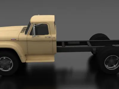 F-Series F-700 Truck Chassis 1965 Low-poly 3D model