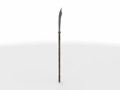 japanese samurai naginata yari 01  3D model