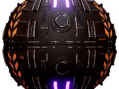PBR Seamless Sci-Fi Texture 44 Low-poly 3D model