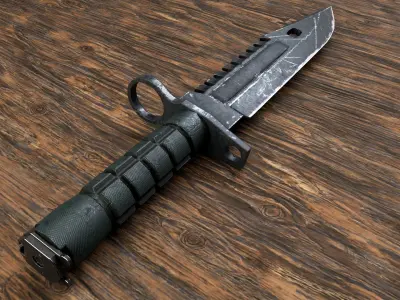 Tactical Knife Low-poly 3D model order
