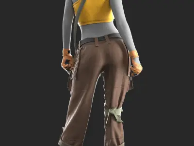 Agent Girl 5  - Marvelous Designer 3D model