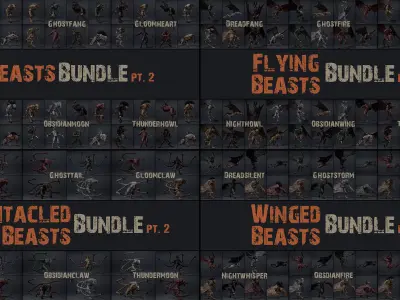 All Beasts Bundle Part 2 3D Model Pack
