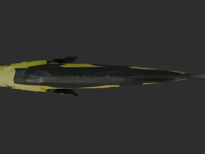Low Poly Peacock Bass Low-poly 3D model