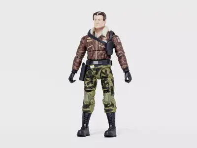 G I Joe Classified General Clayton Hawk Abernathy Low-poly 3D model