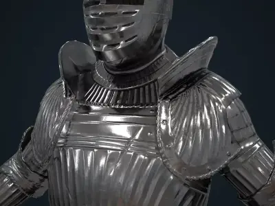 Maximilian armor Low-poly 3D model