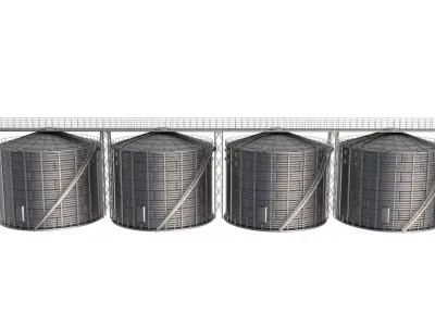 Grain Silo collection  3D model