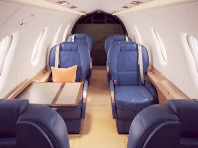 VIP Jet Aircraft Interior 3D model