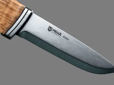 Outdoor knife Low-poly 3D model