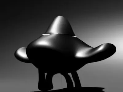 space craft  Low-poly 3D model