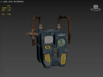 Next generation gas meters Low-poly 3D model