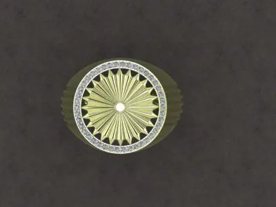 Fancy Signet ring 3D print model