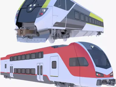 Trains USA and Canada 3D Model Pack