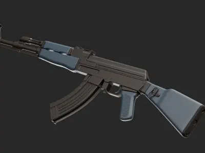 AK47 variant - Hpoly 3D model