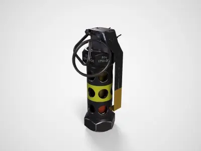 Stun Grenade black Low-poly 3D model