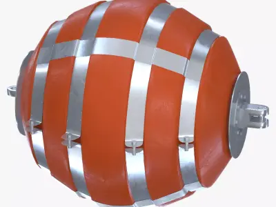 Floating Barrier Low-poly 3D model