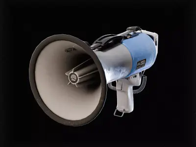 Free Megaphone 3D Model Prop - Game Ready Low-poly 3D model