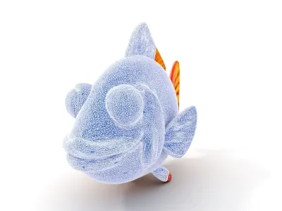 Cartoon Fish Model Pack with Vibrant Colors Low-poly 3D model