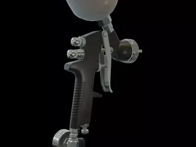Spray Gun Low-poly 3D model purchase